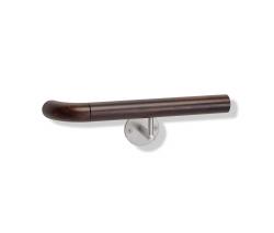HEWI Handrail, wooden curved end - 1