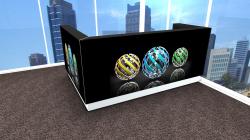 Изображение продукта MDD Black Linea reception desk with graphic